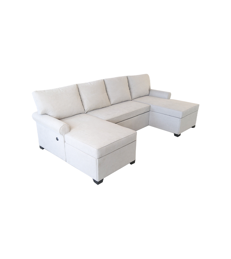 OR-053 Left and right upholstered U-shaped sofa bed