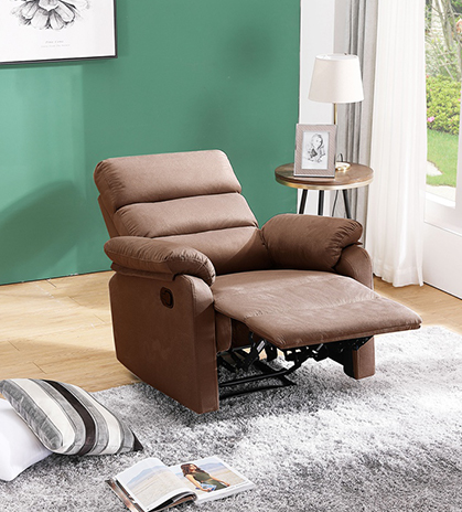 Hand-Pushed Reclining Lounge Chair