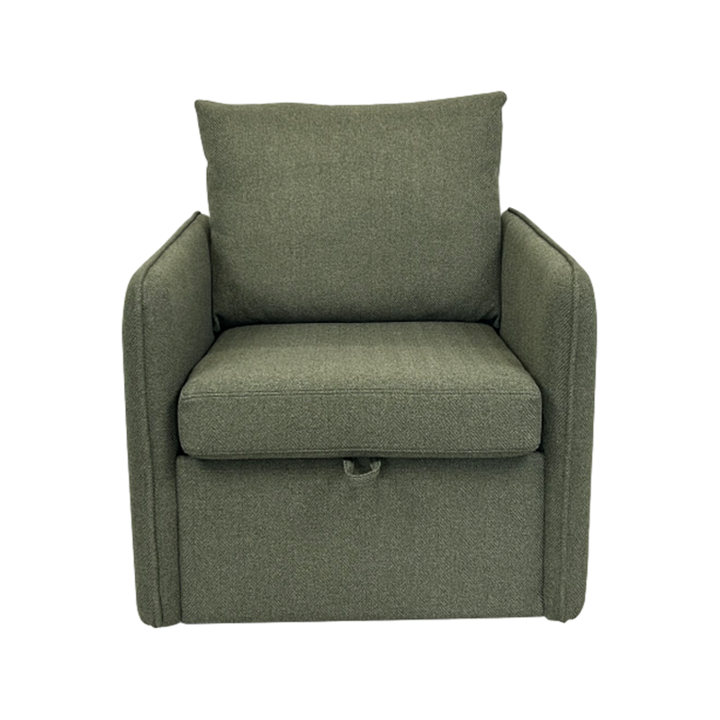 Removable Storage Upholstered Inner Frame Wooden Frame Linen Fabric Leisure Chair