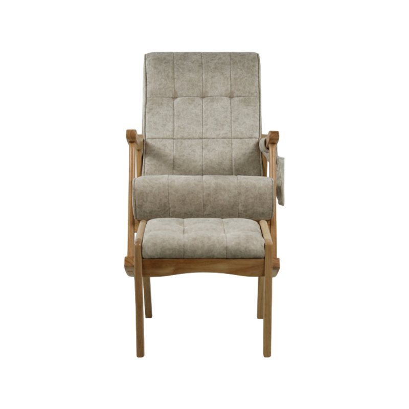 Solid Wood Exterior Frame KD Packaging Leisure Chair