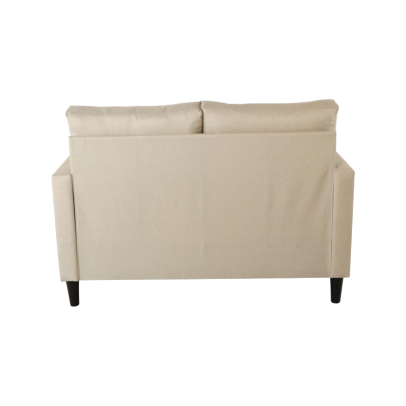 Movable Seat Cushions, Sponge-Filled Two-Seat Linen Fabric Modular Sofa